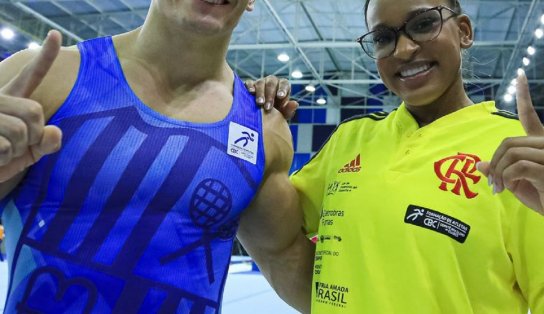 Rebeca Andrade e Caio Souza brilham no Brasileiro de Ginástica em Lauro de Freitas