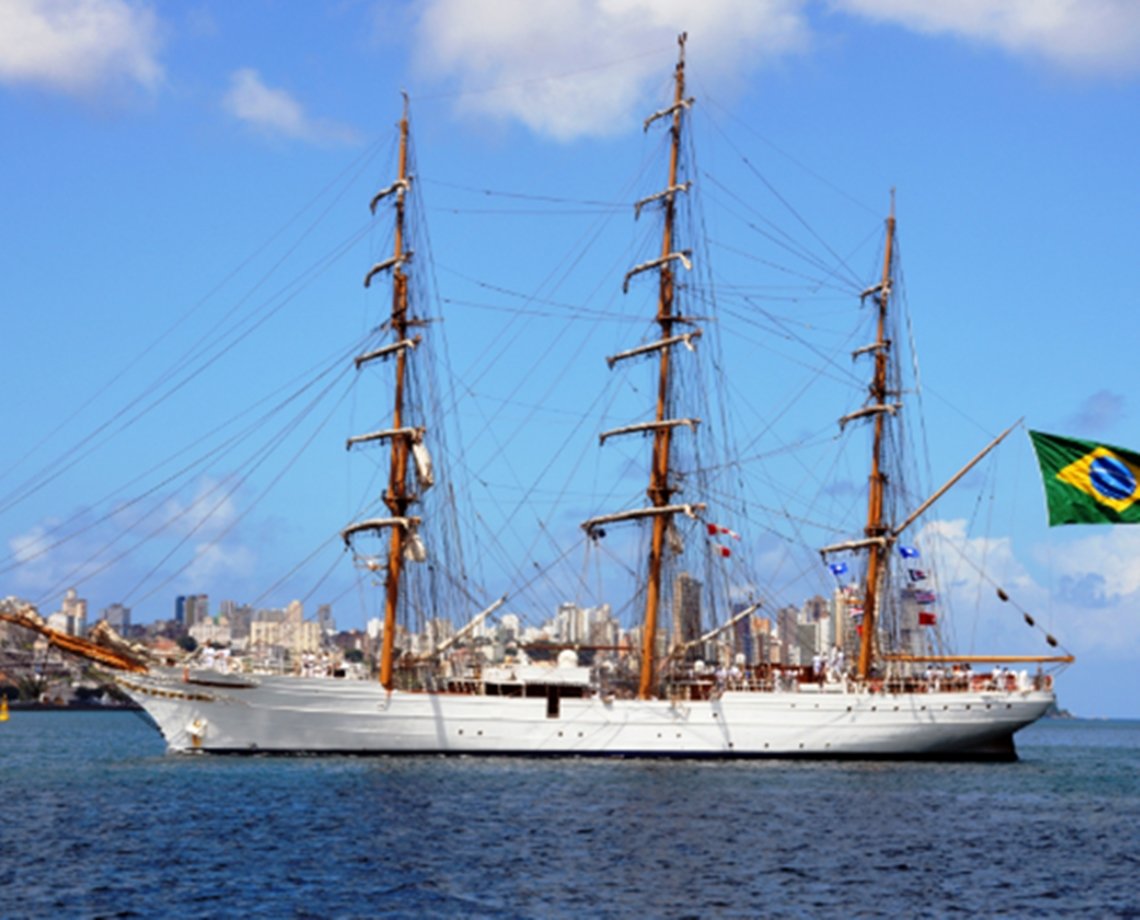 200 anos da Independência do Brasil: Navio-Veleiro Cisne Branco estará aberto à visitação gratuita em Salvador