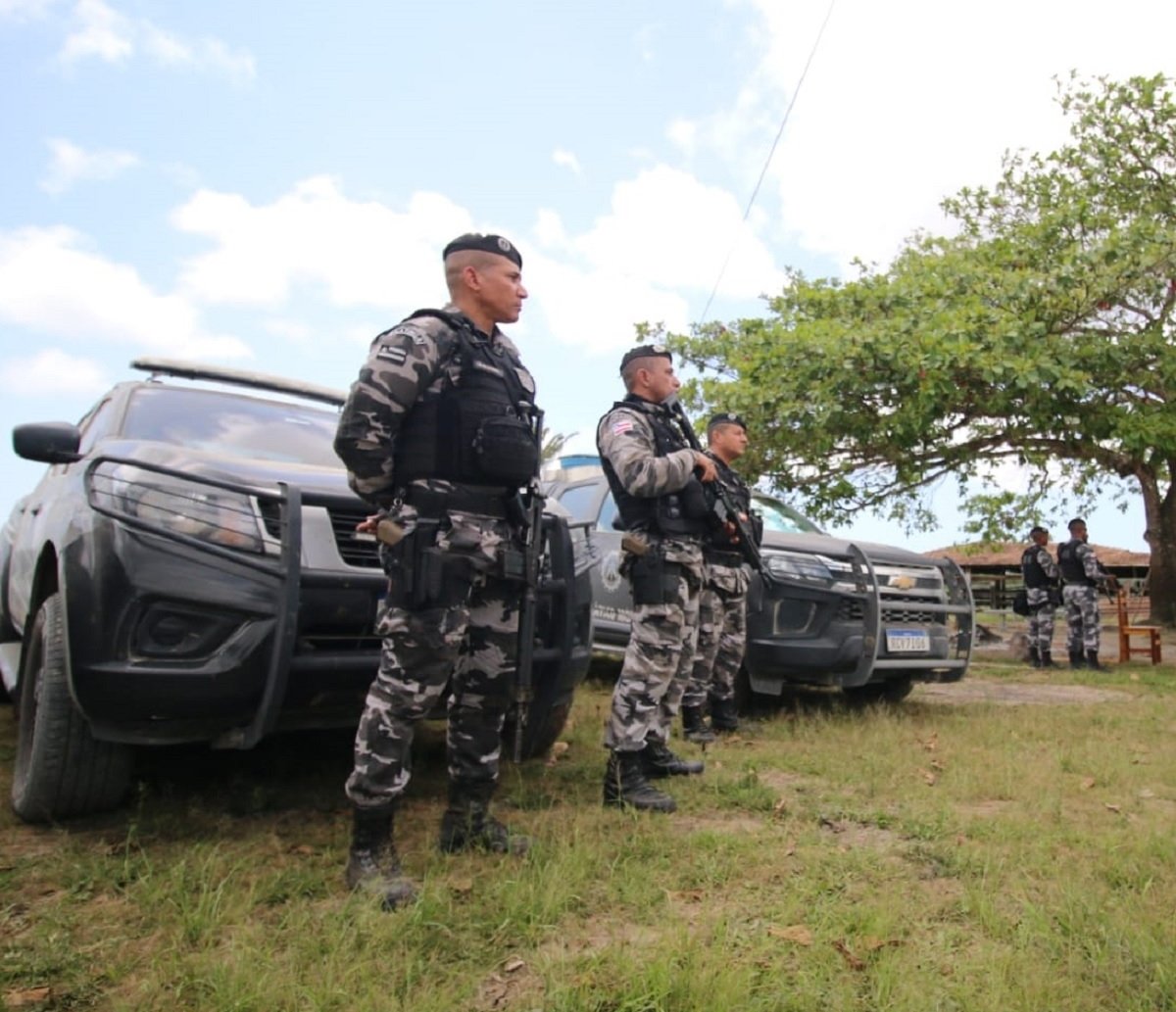 Batalhão de Choque reforça segurança em região de conflito entre indígenas e fazendeiros na Bahia