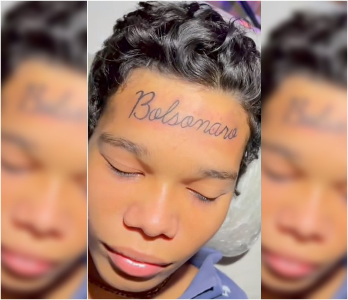 Jovem de 16 anos tatua "Bolsonaro" na cabeça e recebe críticas nas redes sociais 