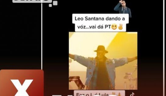 FALSO: Música de Leo Santana não é de apoio ao PT ou a Lula