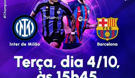 Barcelona e Inter de Milão se enfrentam com transmissão da SBT na terça-feira