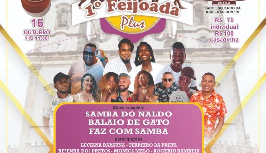 1º Feijoada Plus reúne grupos de samba de debate pautas sociais em Salvador; saiba mais