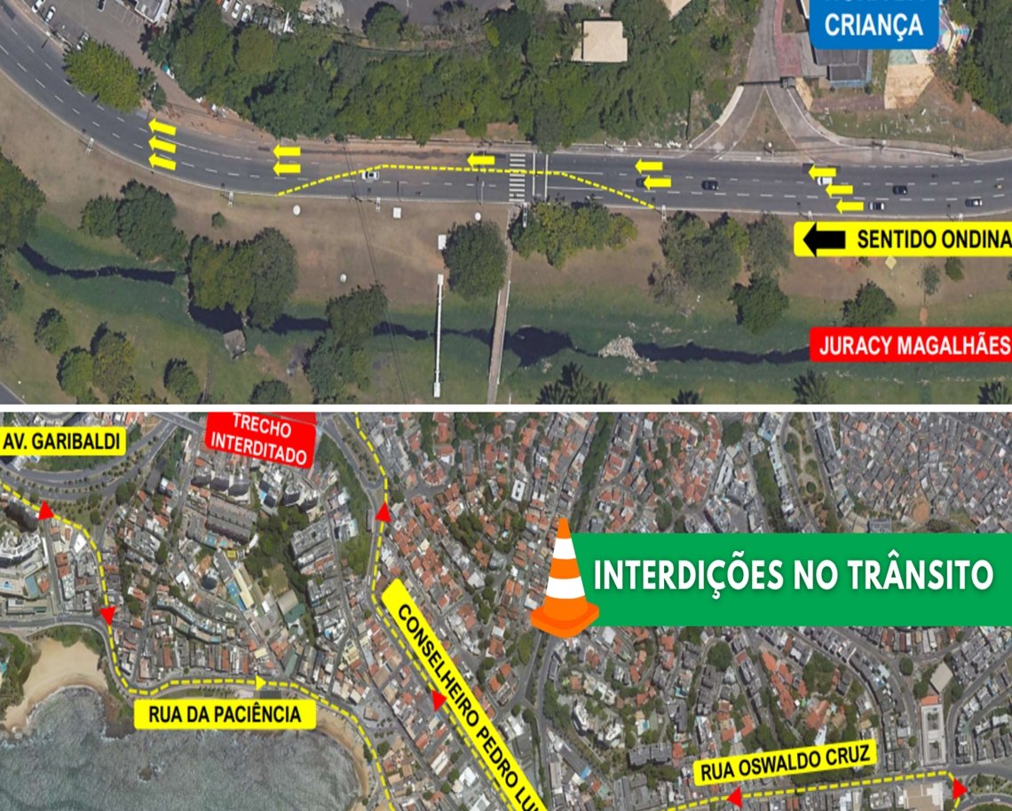 Trânsito na Lucaia sofre alteração temporária entre sexta e sábado; transporte público é afetado