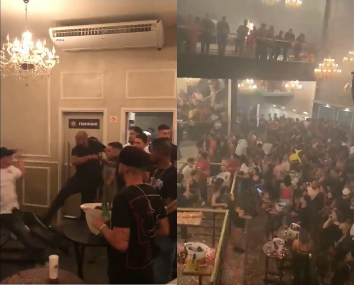 Vídeo: Festa em boate acaba virando “quebra-pau” generalizado