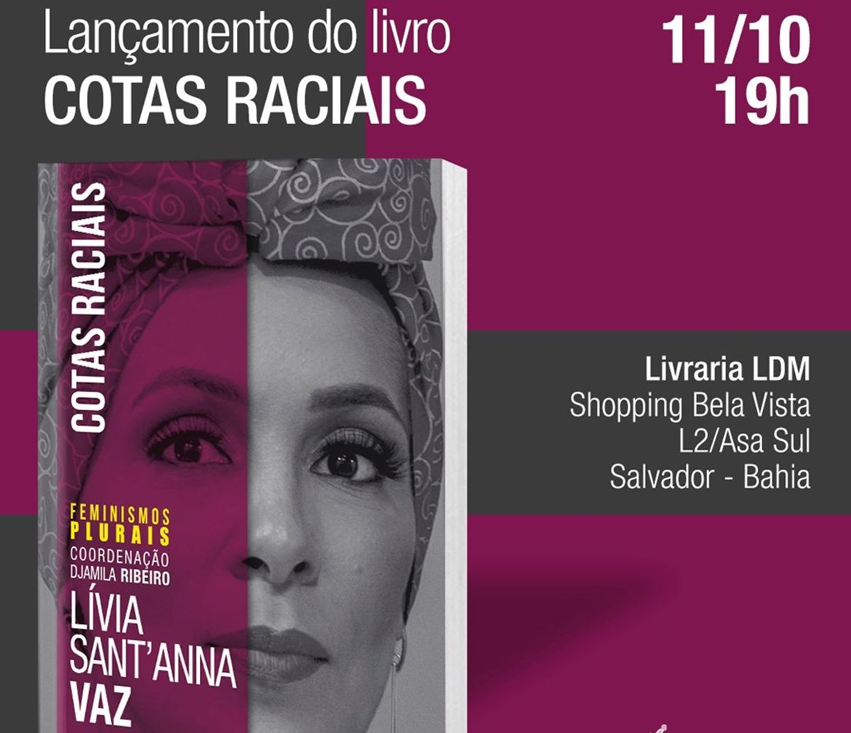 Promotora Lívia Sant’Anna Vaz apresenta livro sobre cotas raciais no Brasil, com lançamento presencial nesta terça-feira 