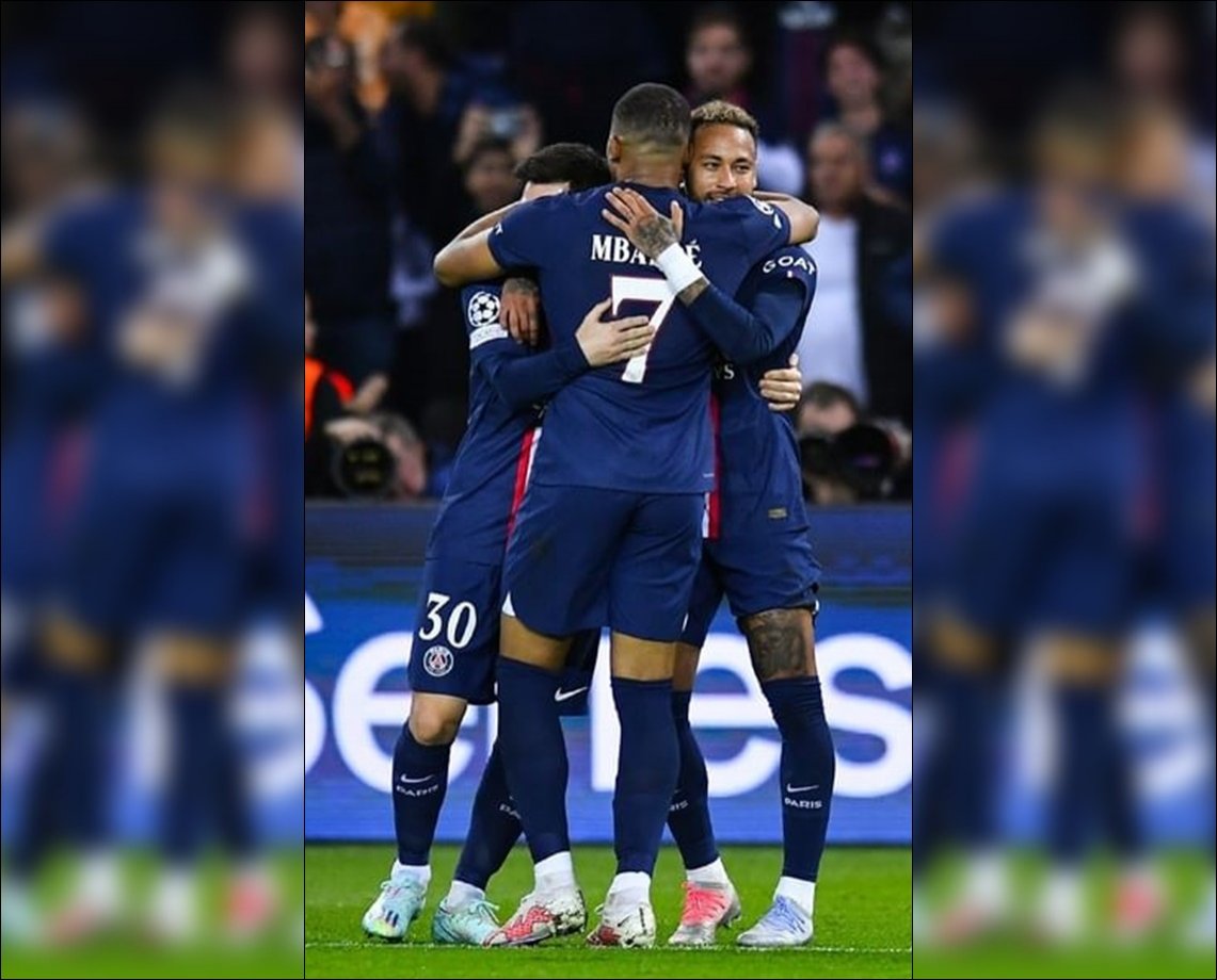 Com show de Messi, Neymar e Mbappé, PSG goleia e carimba vaga para próxima fase da Champions