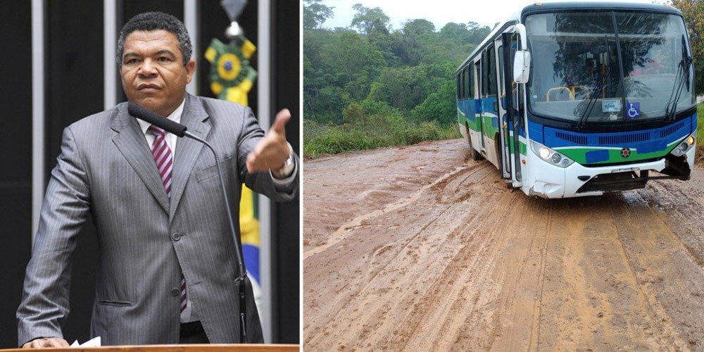 Deputado critica prefeitura baiana por situação de estrada; “Ônibus escolar quase cai de ribanceira”