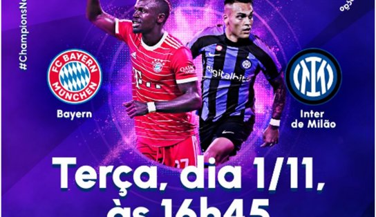 SBT transmite nesta terça Bayern de Munique x Inter de Milão pela Liga dos Campeões