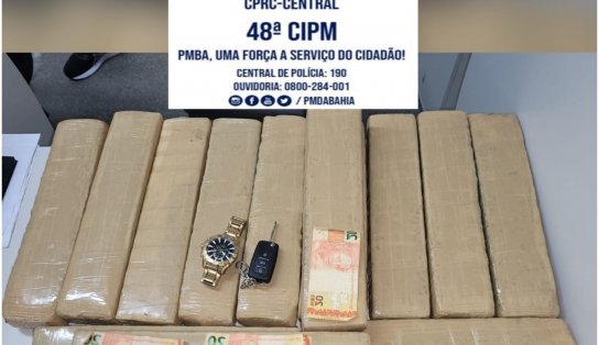 Polícia apreende 15 tabletes de maconha na Sussuarana Velha, em Salvador 