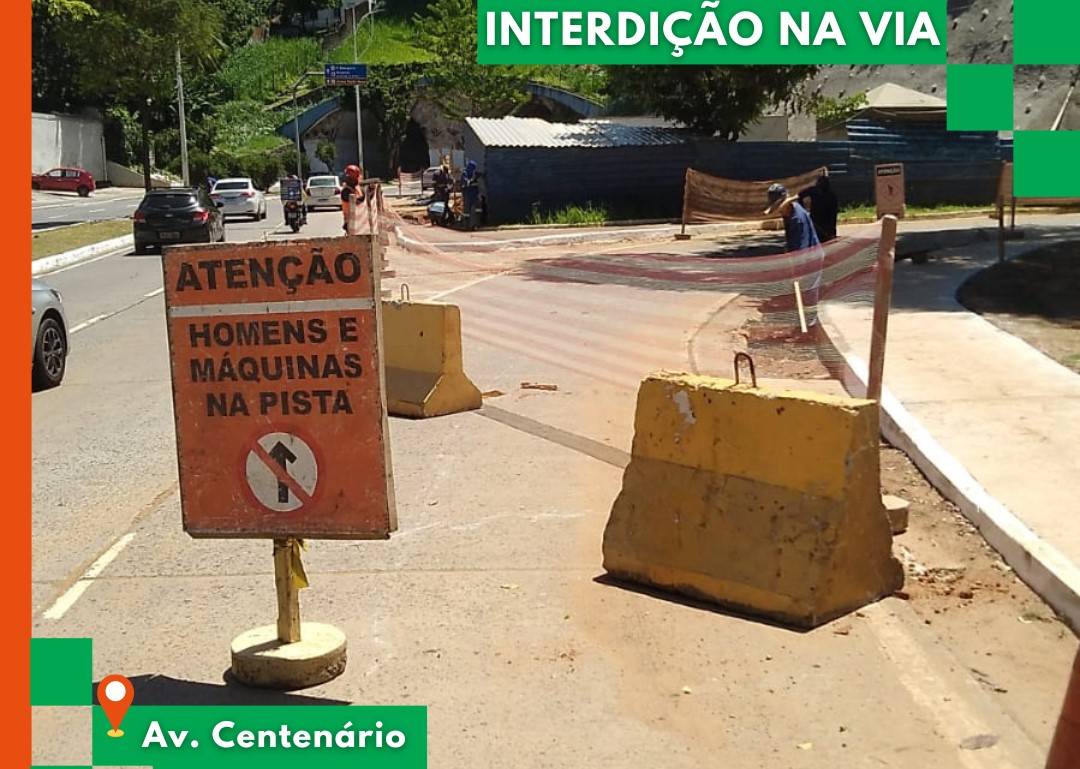 Trecho da Av. Centenário é bloqueado temporariamente