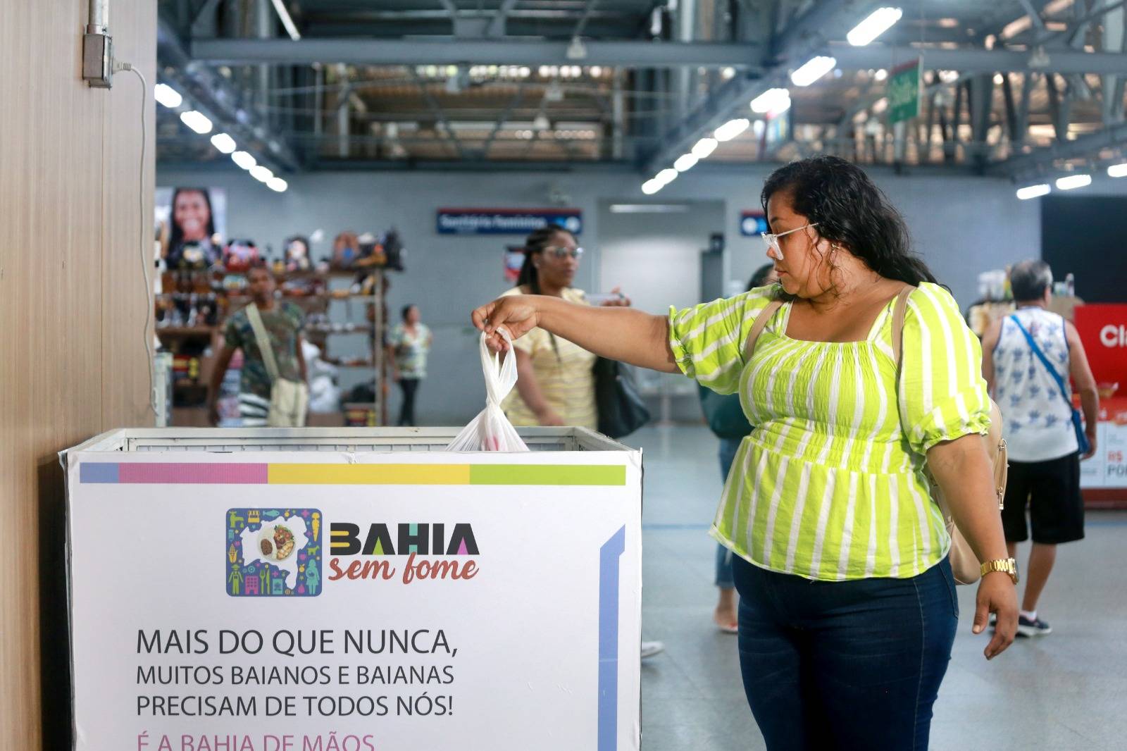 Bahia Sem Fome implanta novos pontos de coleta em estações de metrô