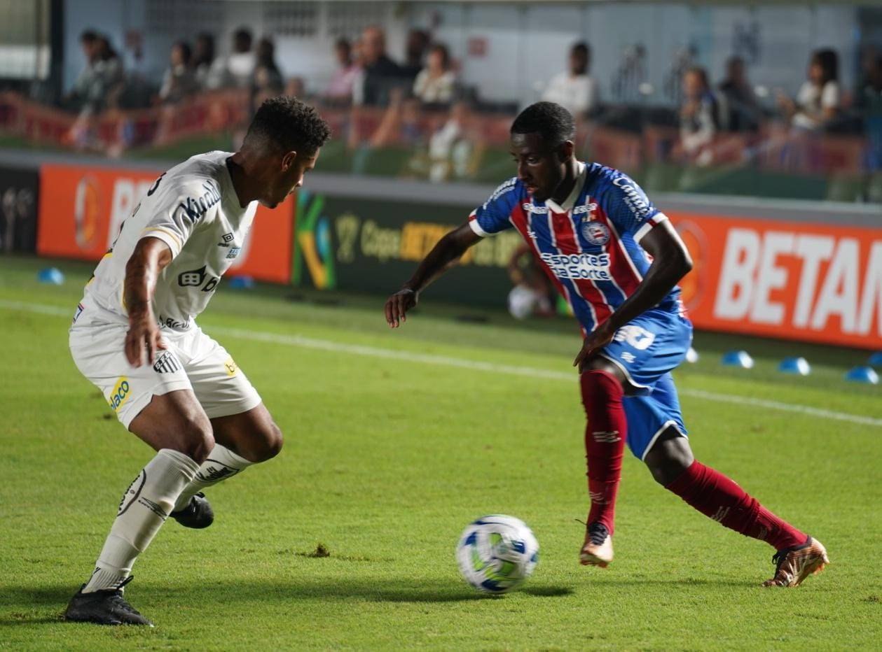 Em primeiro jogo das oitavas da Copa do Brasil, Santos e Bahia ficam no 0 a 0