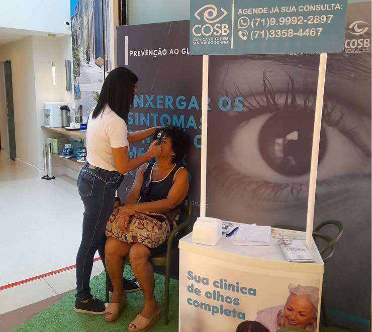 Exames oftalmológicos de prevenção ao glaucoma e outras doenças são feitos gratuitamente em Salvador