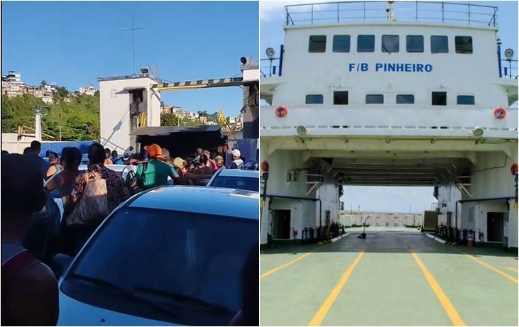 Passageiros registram "perrengue" para desembarque no Ferry-Boat