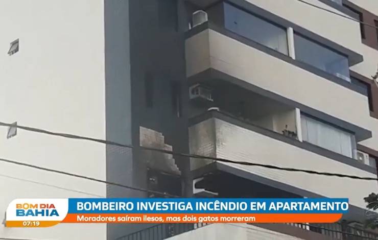 Corpo de Bombeiros investiga causa de incêndio em apartamento na Pituba