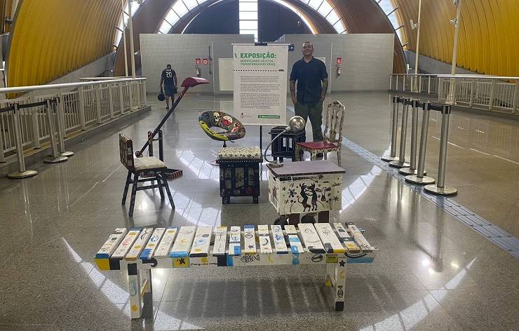 Dia do Meio Ambiente: exposição de material reciclado acontece em estação do Metrô de Salvador