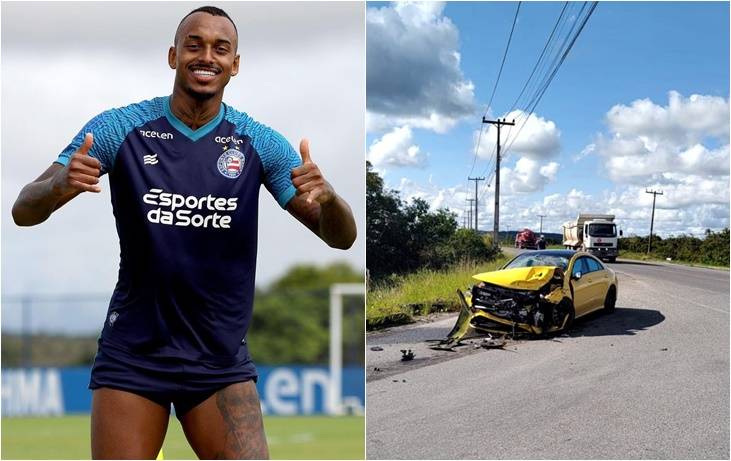 Zagueiro do Bahia bate carro após treino; é o segundo acidente com jogadores do time em 20 dias