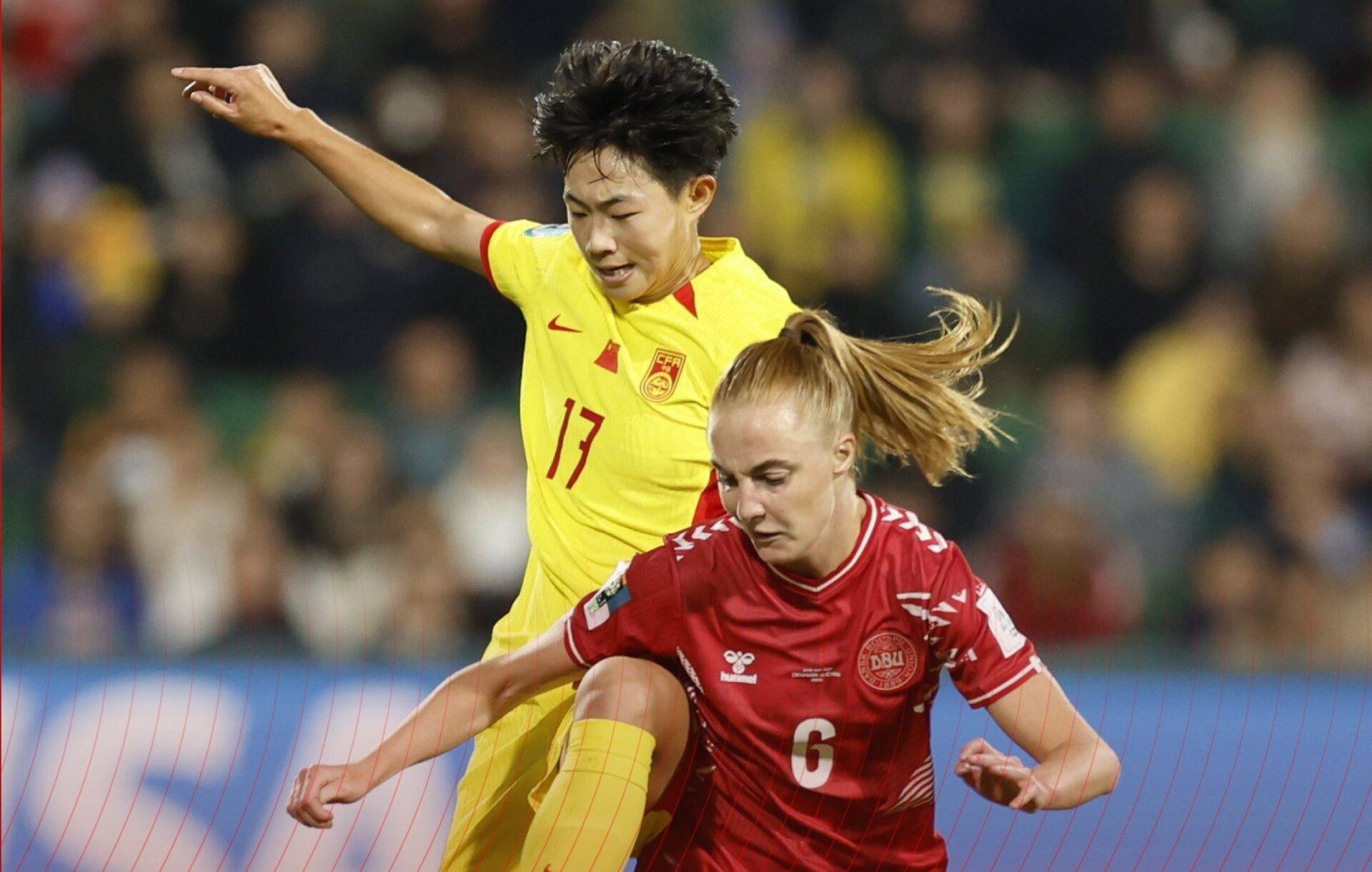 Dinamarca vence China por 1 a 0 em jogo agitado na Copa do Mundo Feminina