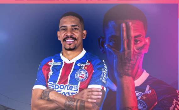 Bahia oficializa contratação do lateral Gilberto, ex-Benfica e Fluminense