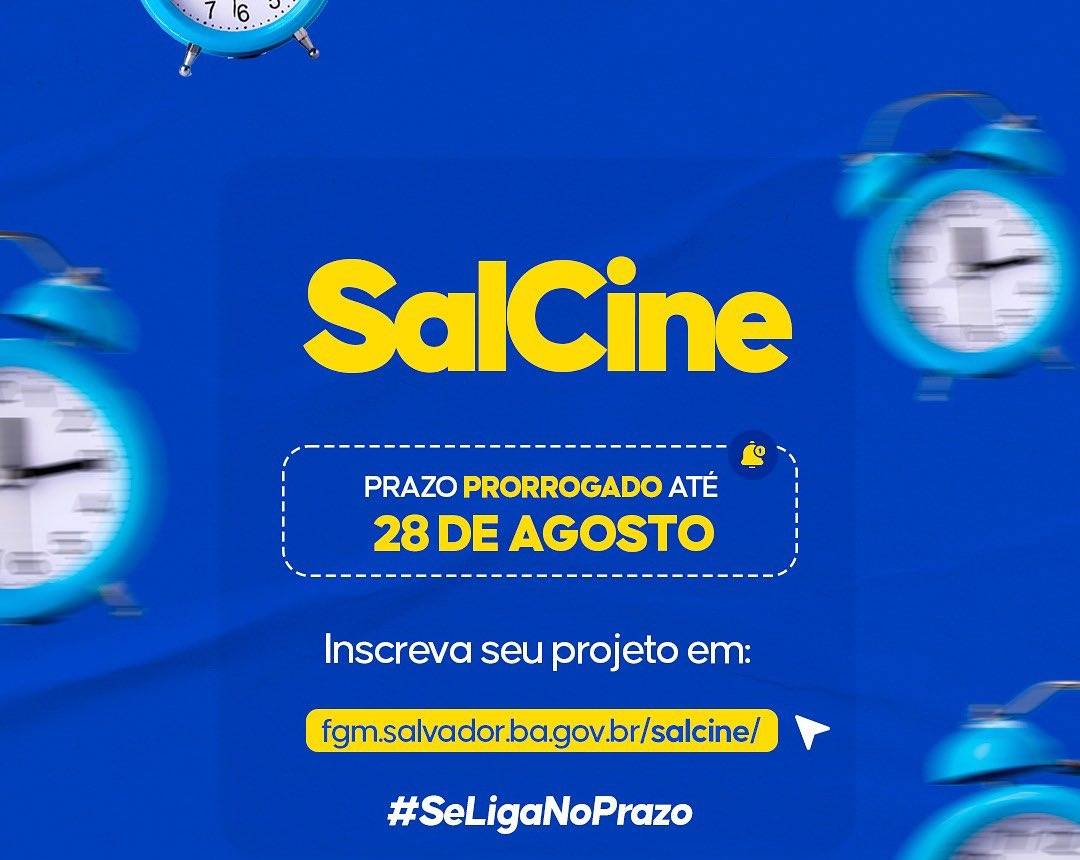 Inscrições para edital da SalCine são prorrogadas até segunda-feira (28)