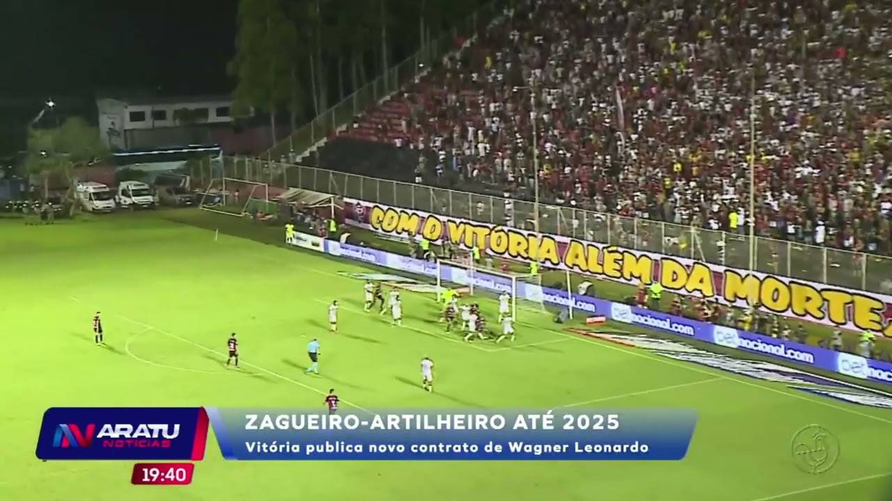 Zagueiro-Artilheiro até 2025: Vitória publica novo contrato de Wagner Leonardo