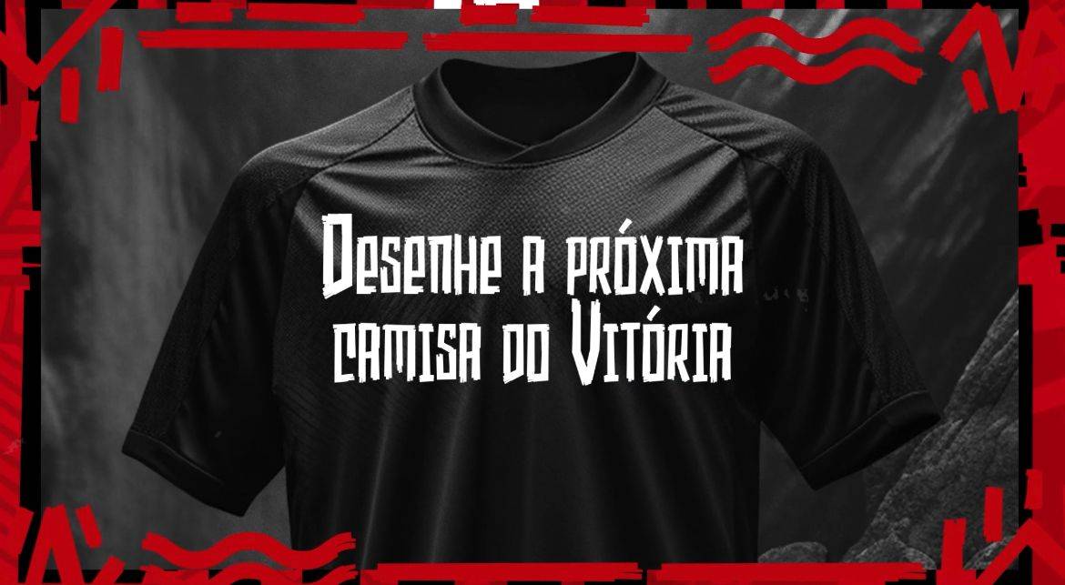 Vitória divulga concurso para que torcedores desenhem nova camisa do clube