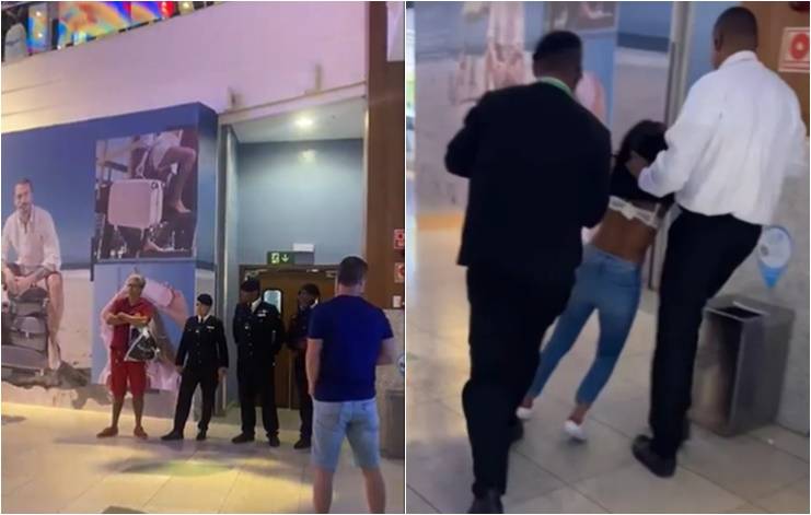 Confusão entre suspeitas de furto e seguranças é registrada em shopping de Salvador; vídeo