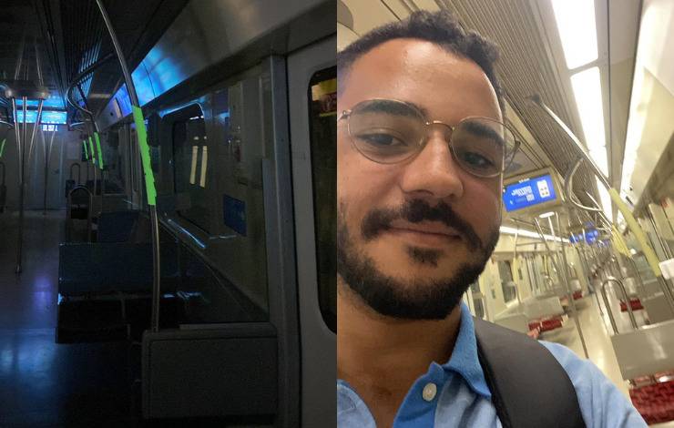 Jovem viraliza após cair no sono e ficar preso no metrô em Salvador: 'um filme de terror'