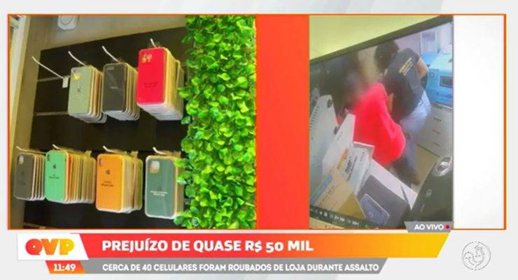 Cerca 40 celulares foram roubados de loja em assalto no bairro de São Marcos