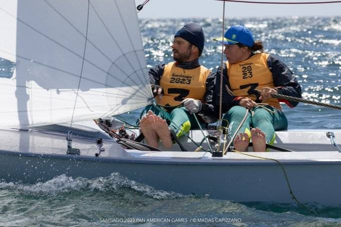 Casal baiano, Juliana Duque e Rafael Martins conquistam bronze na vela do Pan