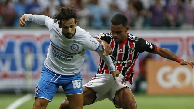 Com gol no último minuto, Bahia perde para o São Paulo e segue na zona de rebaixamento