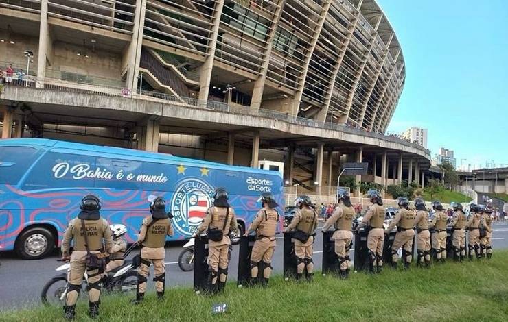 Jogo entre Bahia e Atlético Mineiro terá esquema de policiamento especial na Arena Fonte Nova