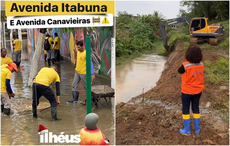 Chuvas na Bahia: Ilhéus entra em estado de alerta