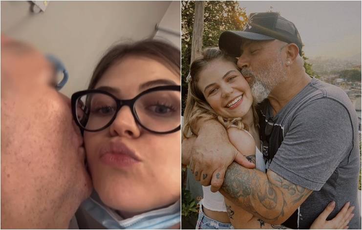 Três meses após tiro na cabeça, baixista Mingau aparece beijando a filha; "caminho longo"