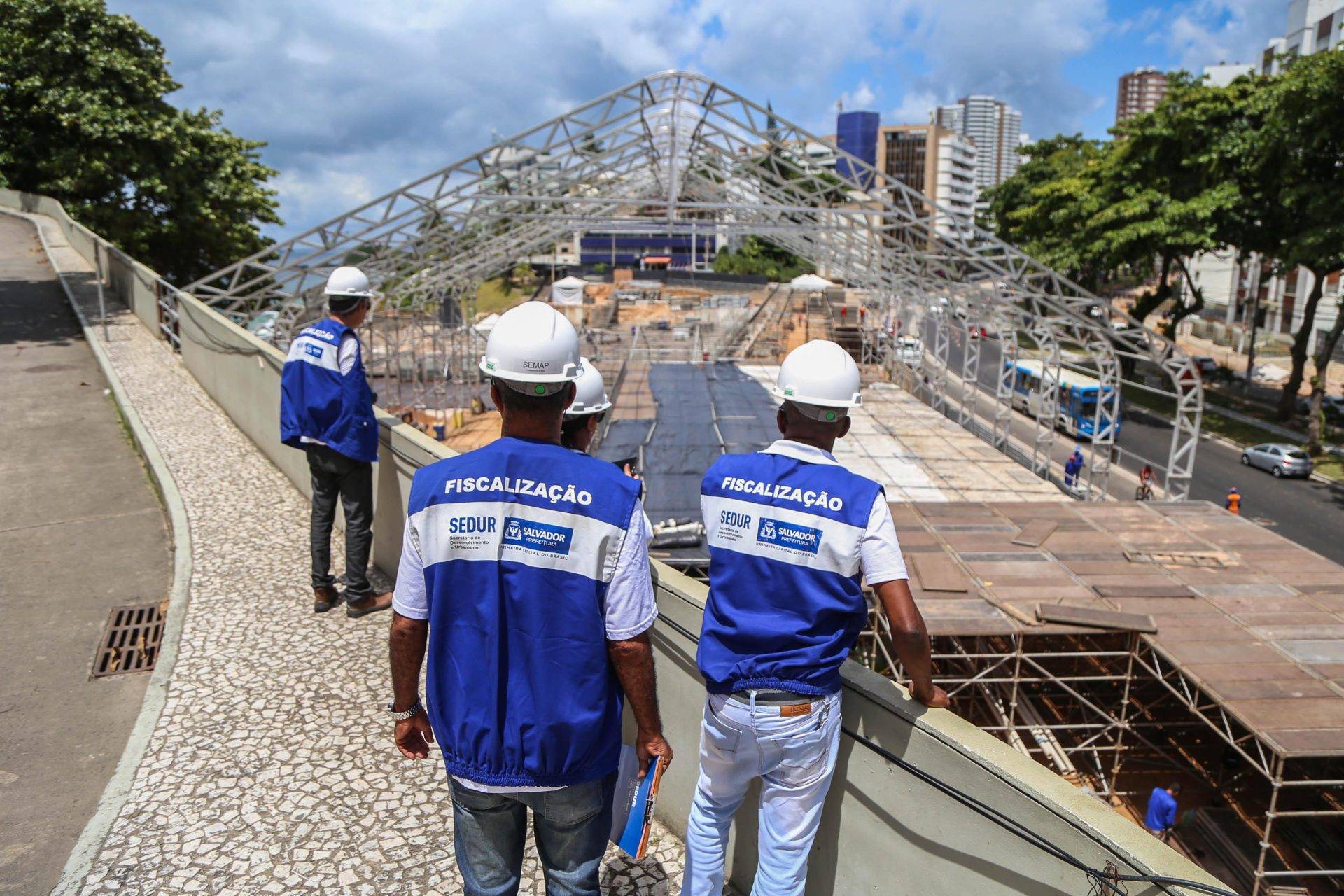 Sedur realiza fiscalização das montagens de camarotes e estruturas no Carnaval 2024