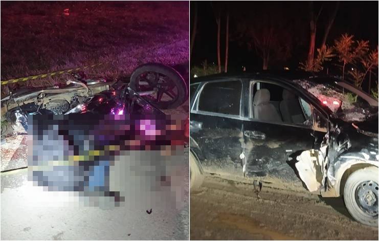 Motociclista morre após colisão com carro na BR 116; motorista fugiu do local