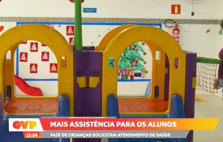 Pais de alunos da rede municipal do Calabar solicitam assistência médica para crianças da instituição