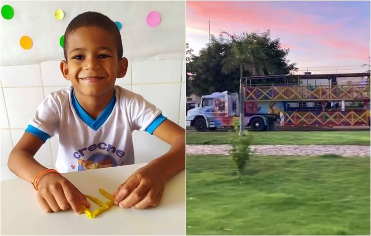 Menino de 8 anos morre após cair de 'carreta da alegria' em Xique-Xique