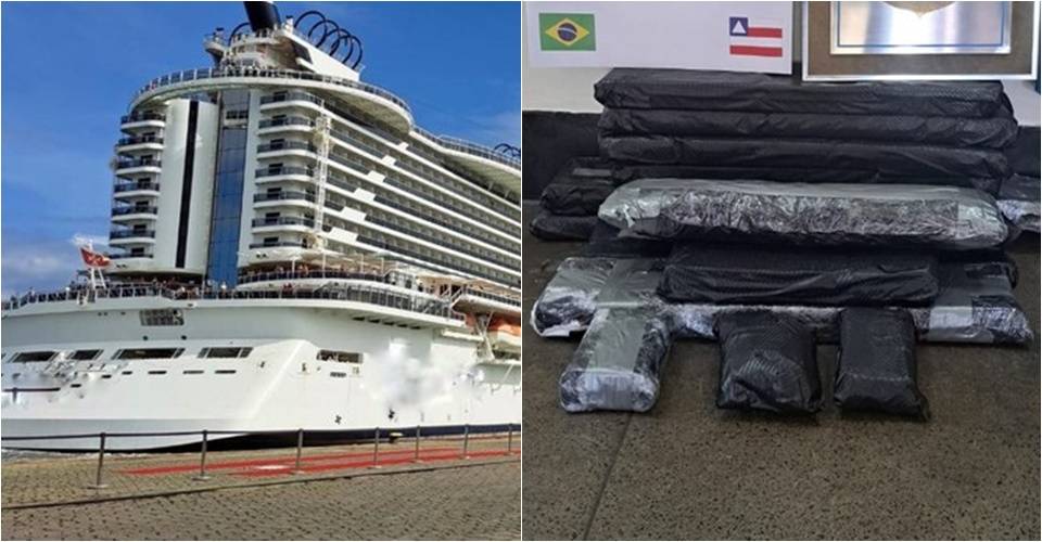 Dupla é presa com quase 30 kg de cocaína em navio, no Porto de Ilhéus