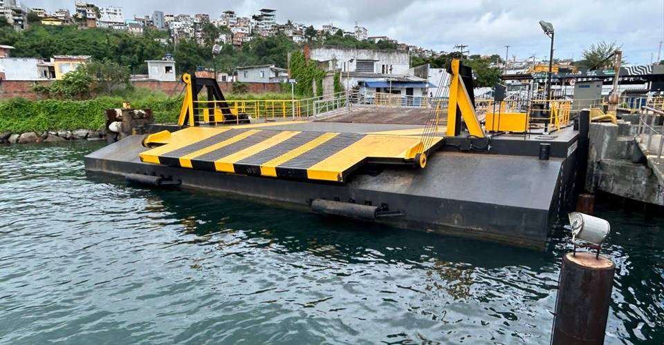 Instalação da rampa de atracação do Ferry-Boat é finalizada; obra custou R$ 13,6 milhões