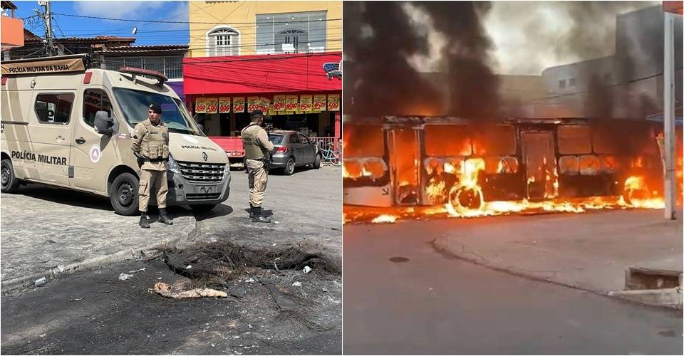 SSP reforça segurança em São Cristóvão após homens atearem fogo em ônibus