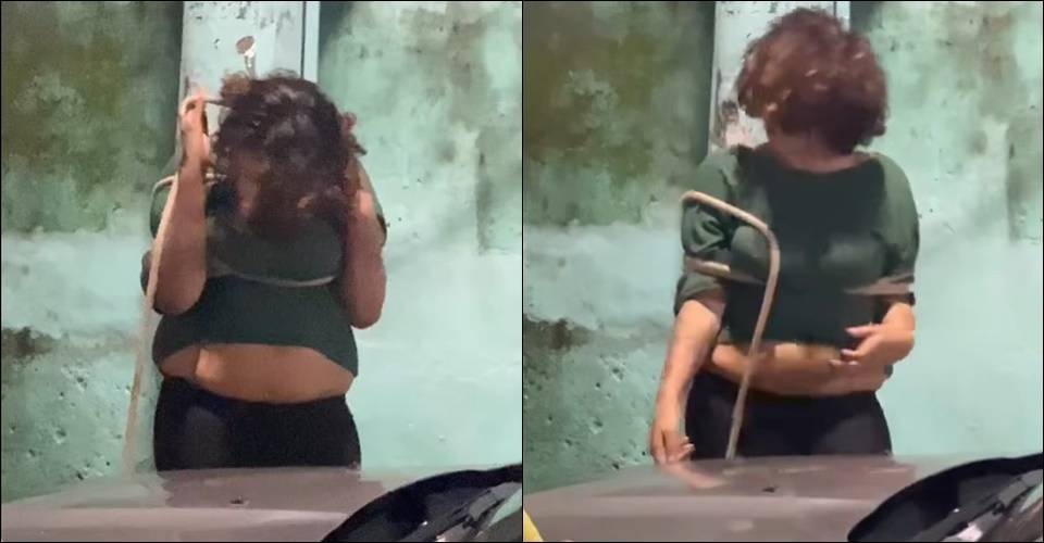 Suspeita de roubos em Massaranduba, mulher é espancada e amarrada em poste; assista