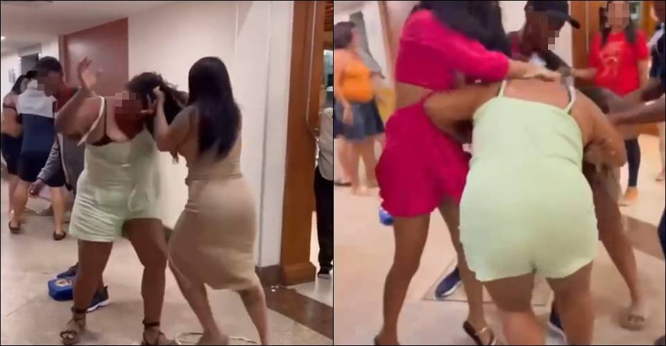 VÍDEO: Mulheres trocam socos e tapas em shopping de Feira de Santana durante Dia das Mães