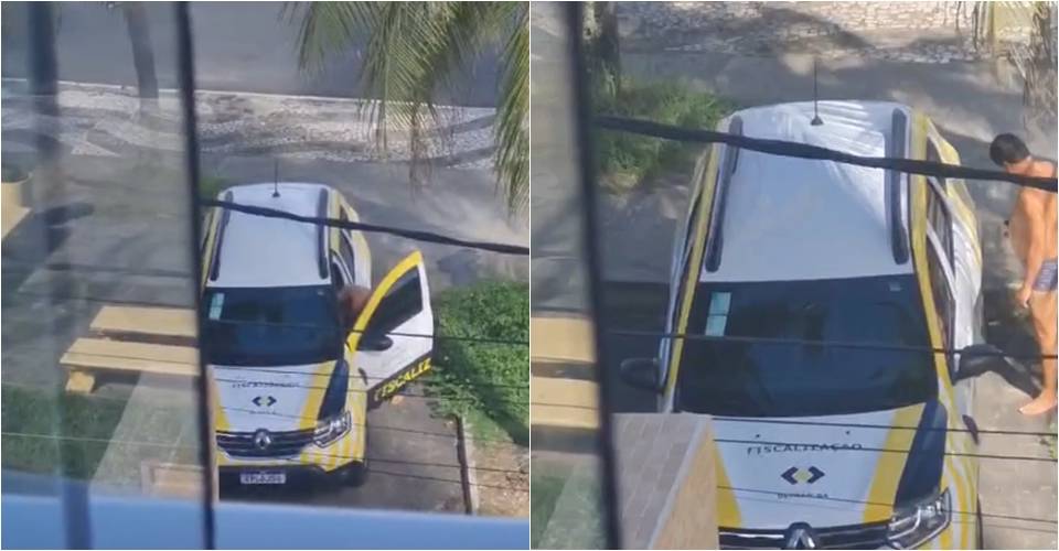 VÍDEO: servidor é exonerado após ser flagrado usando carro do Detran para ir à praia