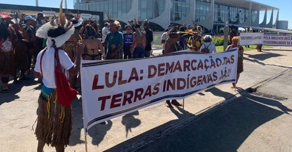 Indígenas protestam por demarcação e solução para violência em territórios na Bahia