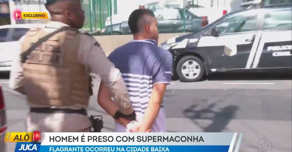 Homem é preso com 'supermaconha' na Cidade Baixa, em Salvador