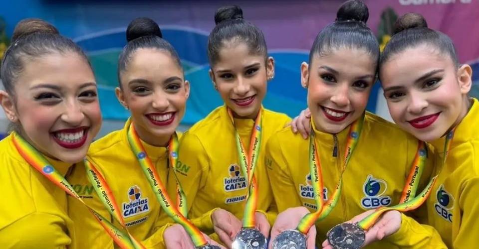 Brasileiras levam prata em etapa da Copa do Mundo de Ginástica Rítmica