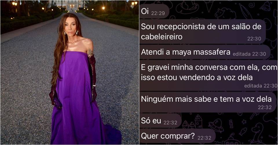 Maya Massafera se pronuncia sobre venda de áudio com sua voz: 'Espero que seja mentira'