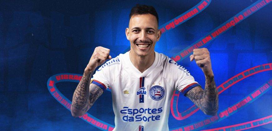 Bahia apresenta oficialmente o lateral Iago Borduchi como novo reforço na temporada